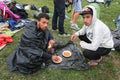 Syrian refugees at slovenian border