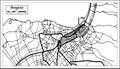 Bregenz Austria City Map in Black and White Color in Retro Style. Outline Map Royalty Free Stock Photo