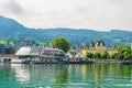BREGENZ, AUSTRIA, JULY 25, 2016: view of marina situated on bodensee near Bregenz, Austria...IMAGE Royalty Free Stock Photo