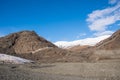 Breidamerkurjokull glacier and valley Verdurardalur in Vatnajokull National park in Iceland