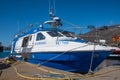 Longlining fishing boat in port of Breiddalsvik Royalty Free Stock Photo