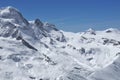 Breithorn and Kleiner Matterhorn Royalty Free Stock Photo