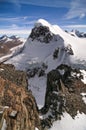 Breithorn 4164m mountain in Swiss Alps , Switzerland , Valais region Royalty Free Stock Photo