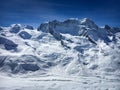 Breithorn mountain in Zermatt ski region Royalty Free Stock Photo