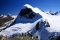 Breithorn peak in Swiss Alps seen from klein Matterhorn Royalty Free Stock Photo