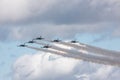 Breitling Jet Team Aero L-39C Albatross flying in formation Royalty Free Stock Photo