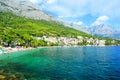 Brela, touristic destination near Makarska town, Adriatic sea, Croatia