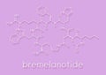 Bremelanotide female sexual dysfunction drug molecule investigational. Skeletal formula.