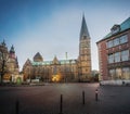 Bremen Cathedral at Domshof Square - Bremen, Germany Royalty Free Stock Photo