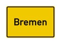 Bremen city limits road sign in Germany