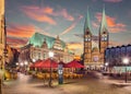 Bremen city market germany Royalty Free Stock Photo