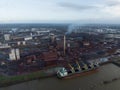 Bremen, Free Hanseatic City of Bremen, Germany, December 29th, 2023: ArcelorMittal Bremen a steelworks on the banks of