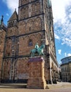 Bremen, Germany - August 03, 2022: Monument to Otto von Bismarck, chancellor of Germany