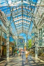 BREMEN, GERMANY, AUGUST 30, 2016: People are walking through Domshof passage in the center of Bremen, Germany