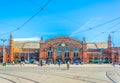 BREMEN, GERMANY, AUGUST 30, 2016: people are walking in front of the bremen main railway station in germany Royalty Free Stock Photo
