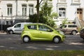 Bremen, Germany. August 22, 2023. Small chevrolet spark parked in the city