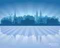 Bremen Germany city skyline vector silhouette Royalty Free Stock Photo