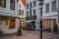 Bremen, Germany, January, 2019 - Colorful houses in historic Schnoorviertel in Bremen, Germany Royalty Free Stock Photo