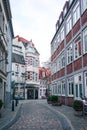 Bremen, Germany, January, 2019 - Colorful houses in historic Schnoorviertel in Bremen, Germany Royalty Free Stock Photo