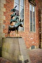 BREMEN, GERMANY - MARCH 23, 2016: Famous statue in the center of Bremen, known as The Bremen Town Musicians