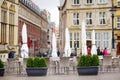 BREMEN, GERMANY - MARCH 23, 2016: Historic facades of houses on the Market Square Royalty Free Stock Photo