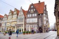 BREMEN, GERMANY - MARCH 23, 2016: Historic facades of houses on the Market Square Royalty Free Stock Photo