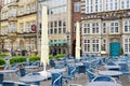 BREMEN, GERMANY - MARCH 23, 2016: Historic facades of houses on the Market Square Royalty Free Stock Photo