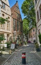 Historic houses in the famous Schnoor district in Bremen on a sunny summer day