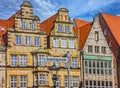 Bremen, Germany. Old town houses. Market square Marktplatz. St Royalty Free Stock Photo