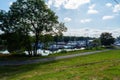Bremen-Grohn, Bremen, Germany - July 17, 2019 old marina in bremen grohn Royalty Free Stock Photo