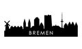 Bremen skyline silhouette.