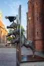 Bremen Town Musicians Sculpture by Krista Baumgaertel - Riga, Latvia Royalty Free Stock Photo