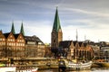 Bremen waterfront, Germany Royalty Free Stock Photo