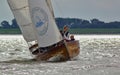 Bremerhaven, Germany - September 8th, 2012 - Classic sailing yacht on the river Weser