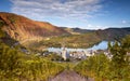 Bremm with loop of Moselle river, Germany