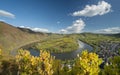 Bremm with loop of Moselle river, Germany