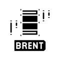 brent crudeoil industry glyph icon vector illustration