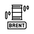 brent crudeoil industry line icon vector illustration