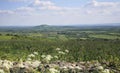 Brent Knoll and Quantock hills Somerset Royalty Free Stock Photo