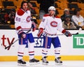 Brent Sopel and David Desharnais, Montreal Canadiens Royalty Free Stock Photo