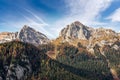 Brenta Dolomites seen from the Lake Tovel in winter - Trentino Alto Adige Ital Royalty Free Stock Photo