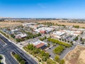 Brentwood, California USA, September 28, 2023: Aerial photo over the Streets of Brentwood shopping center in Brentwood, California