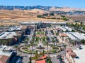 Brentwood, California USA, September 28, 2023: Aerial photo over the Streets of Brentwood shopping center in Brentwood, California