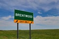 US Highway Exit Sign for Brentwood Royalty Free Stock Photo