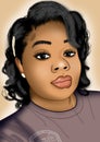 Breonna Taylor digital art illustration Royalty Free Stock Photo