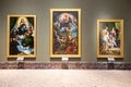 Brera antique painting museum interior. Vintage art exibition, elegant indoor, nobody