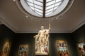 Brera antique painting museum. The Napoleon statue by Antonio Canova, 1807 Royalty Free Stock Photo