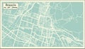 Brescia Italy City Map in Retro Style. Outline Map. Royalty Free Stock Photo