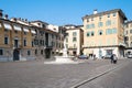 Fountain on square Piazza del Duomo in Brescia