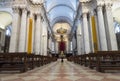 BRESCIA, ITALY - MARCH 8, 2018: Dome interior of cathedral of Brescia,Lombardy, Italy. Brescia cathedral is a unesco world heritag